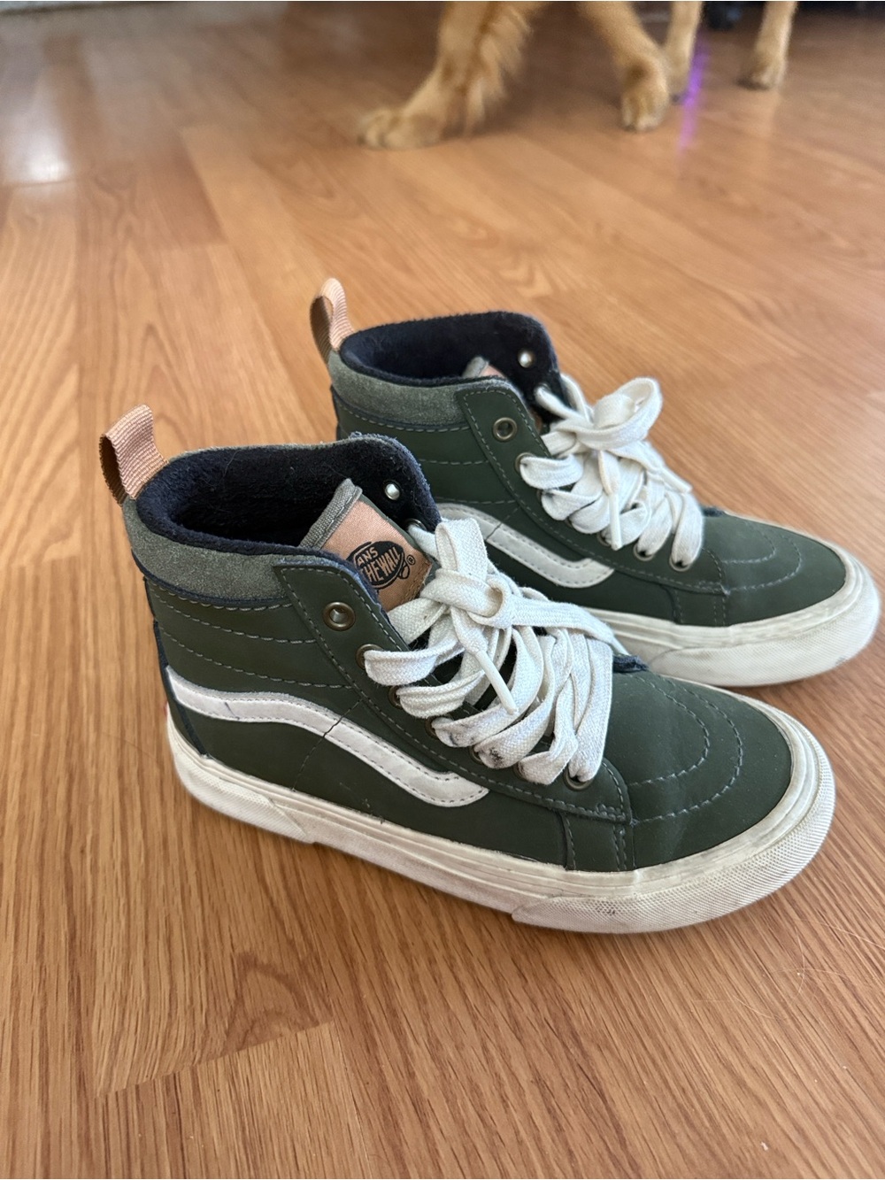 Vans Kids High-Top MTE Sneakers in Olive Green